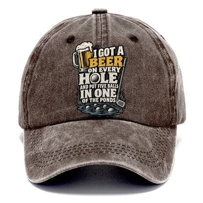Beer on Every Hole Classic Cap – Brown