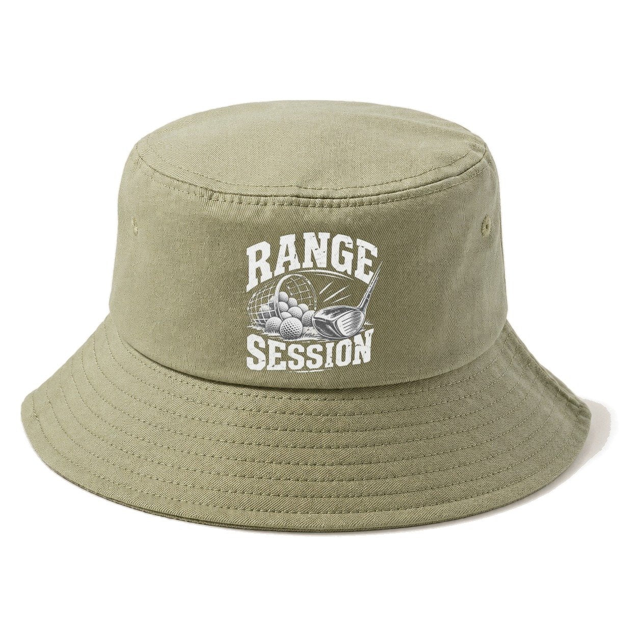 Range Session Golf Life Bucket Hat – Army Green