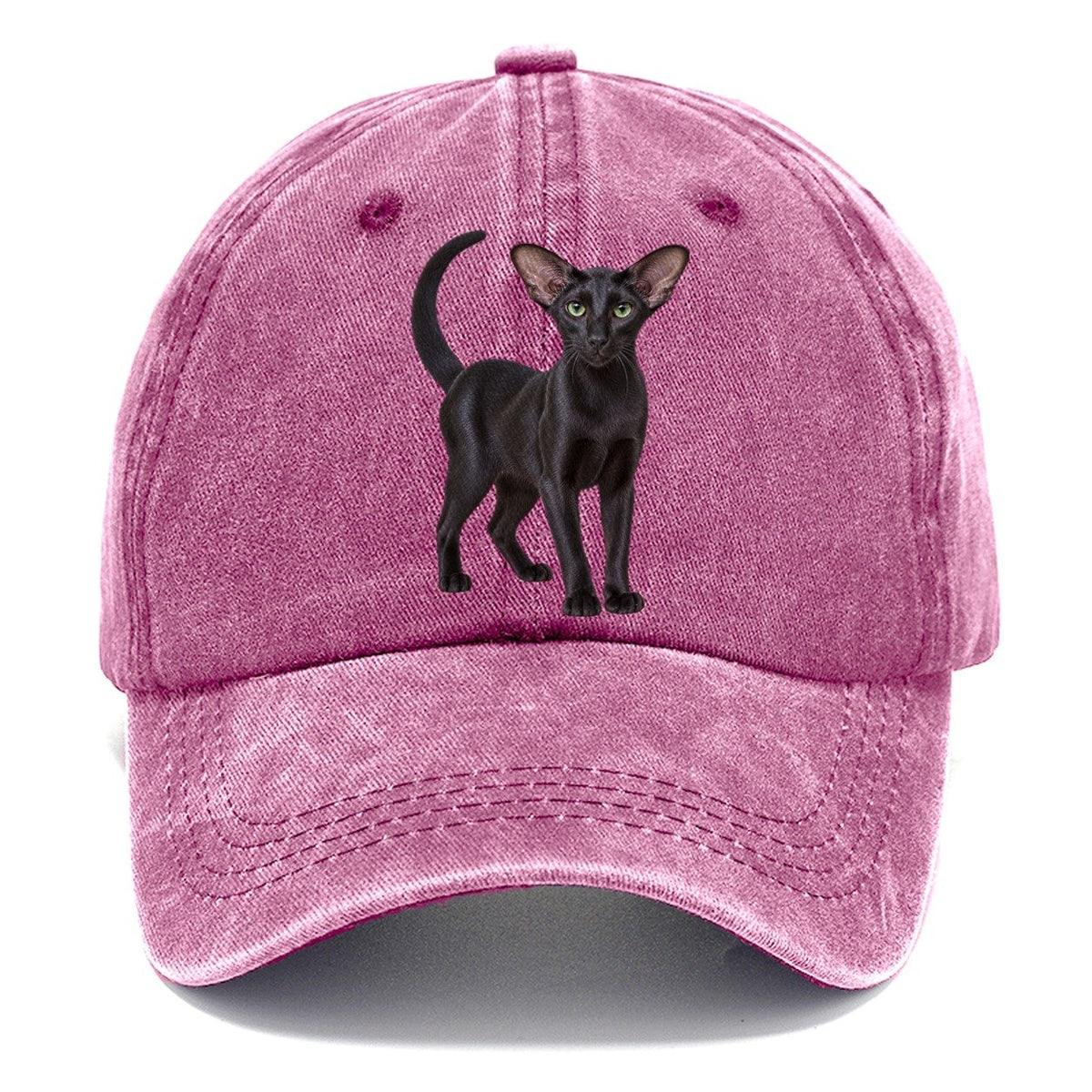 Oriental Shorthair Standing Three Quarter Realistic Cat Portrait Classic Cap – Dusty Rose