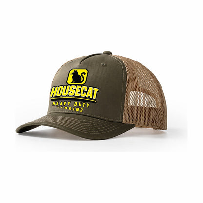 Housecat Heavy Duty Napping Heavy Duty Trucker Hat – Olive Khaki