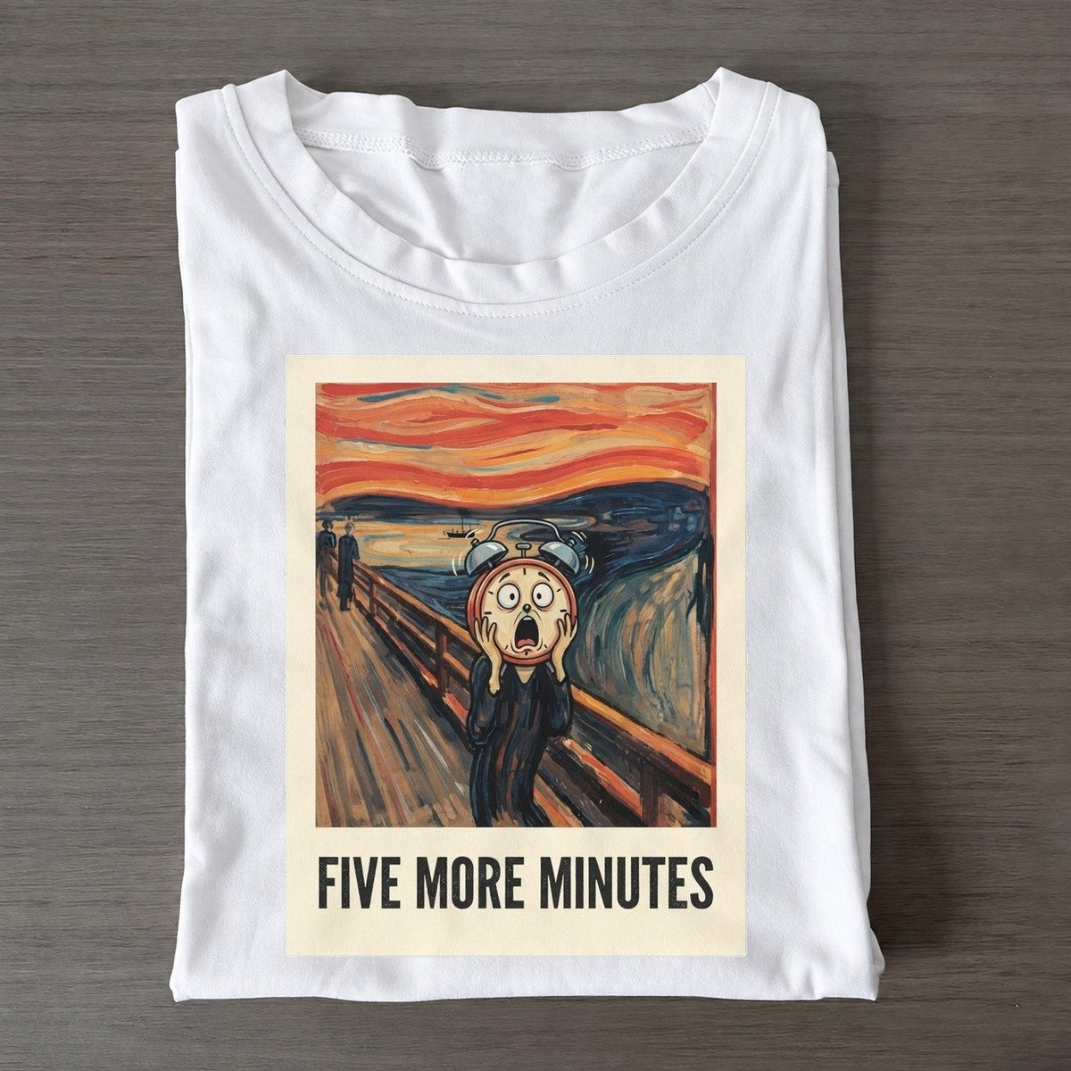 Alarm Clock Scream Five More Minutes Scream Classic T-shirt – White