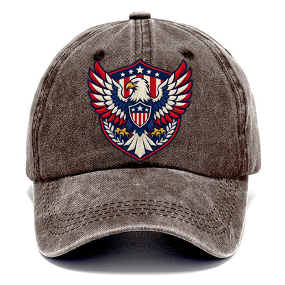 United States Minimal Emblem Country Logos Classic Cap – Brown