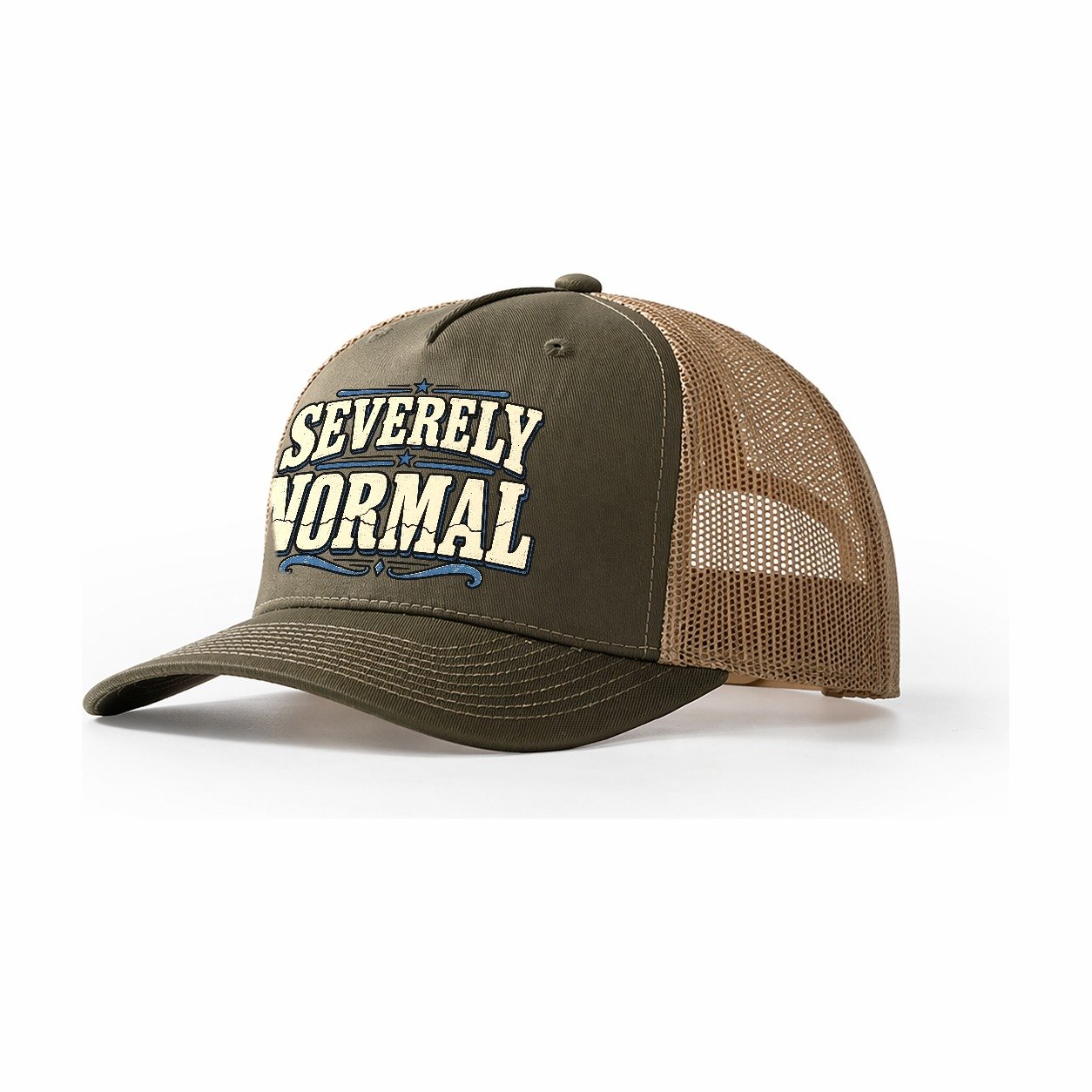 Severely Normal American Wit Trucker Hat – Olive Khaki
