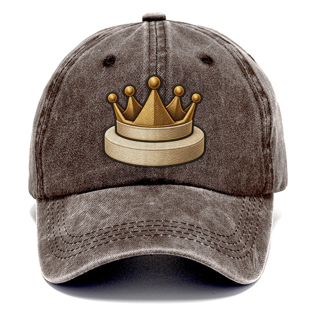 Crown Token On A Round Base Board Games Classic Cap – Brown