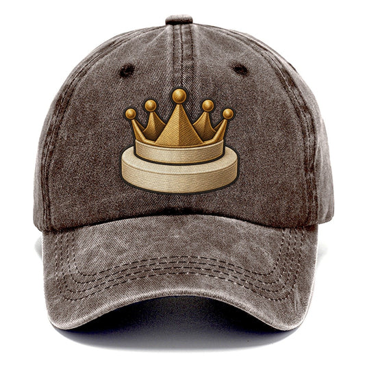 Crown Token On A Round Base Board Games Classic Cap – Brown
