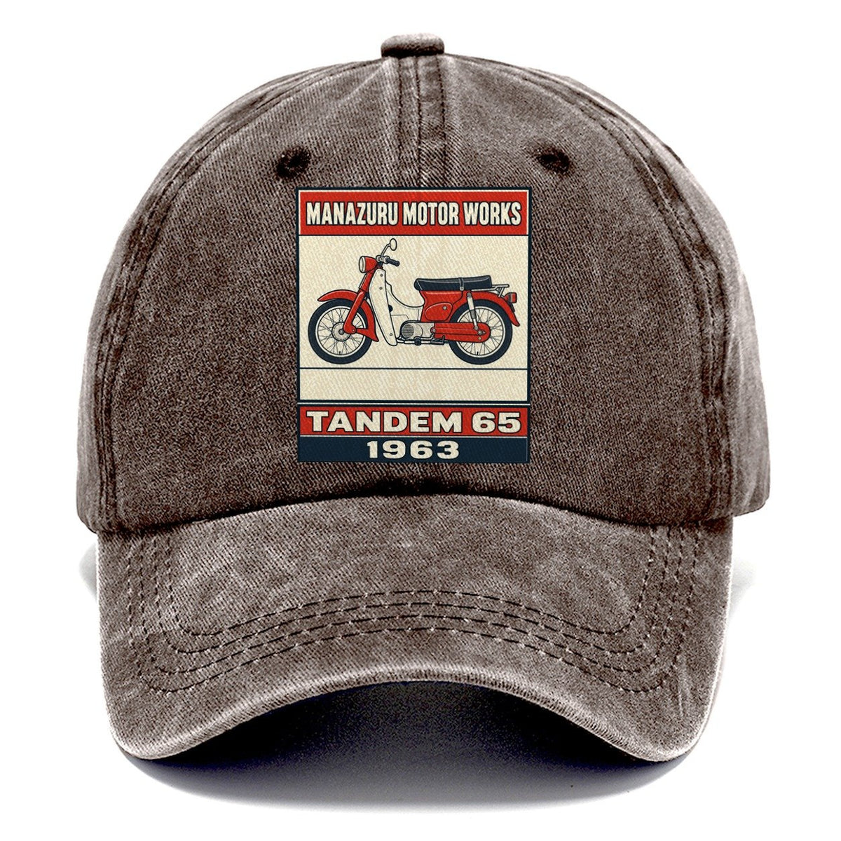 Manazuru Tandem 65 Showa Speed Plates Classic Cap – Brown