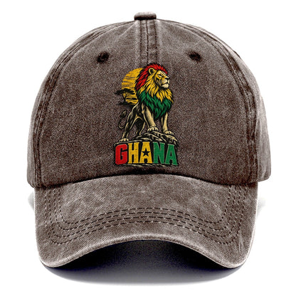 Ghana Lion Sunset Classic Cap – Brown