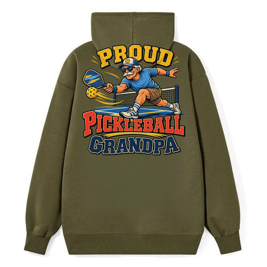 Proud Pickleball Grandpa Pickleball Life Classic Pullover Hoodie – Armygreen