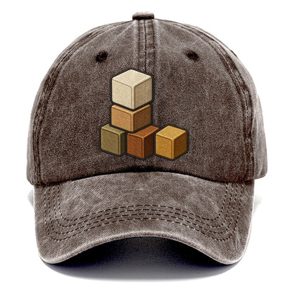 Stack Of Resource Cubes Board Games Classic Cap – Brown