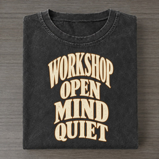 Workshop Quiet Mind Everyday Originals Vintage T-shirt – Black
