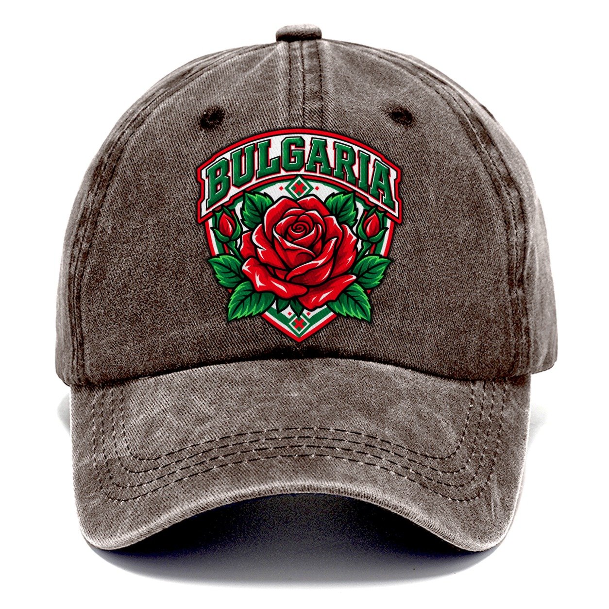 Bulgaria Retro Badge Country Logos Classic Cap – Brown