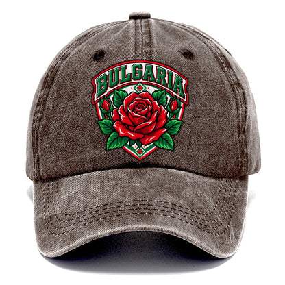 Bulgaria Retro Badge Country Logos Classic Cap – Brown