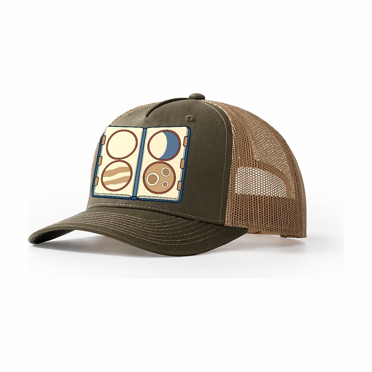 The Observation Journal Astronomy And Stargazing Trucker Hat – Olive Khaki