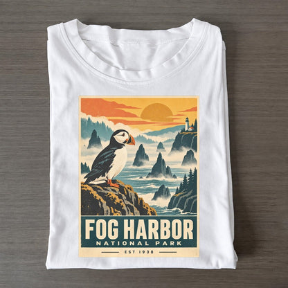 Fog Harbor Nowhere National Parks Classic T-shirt – White