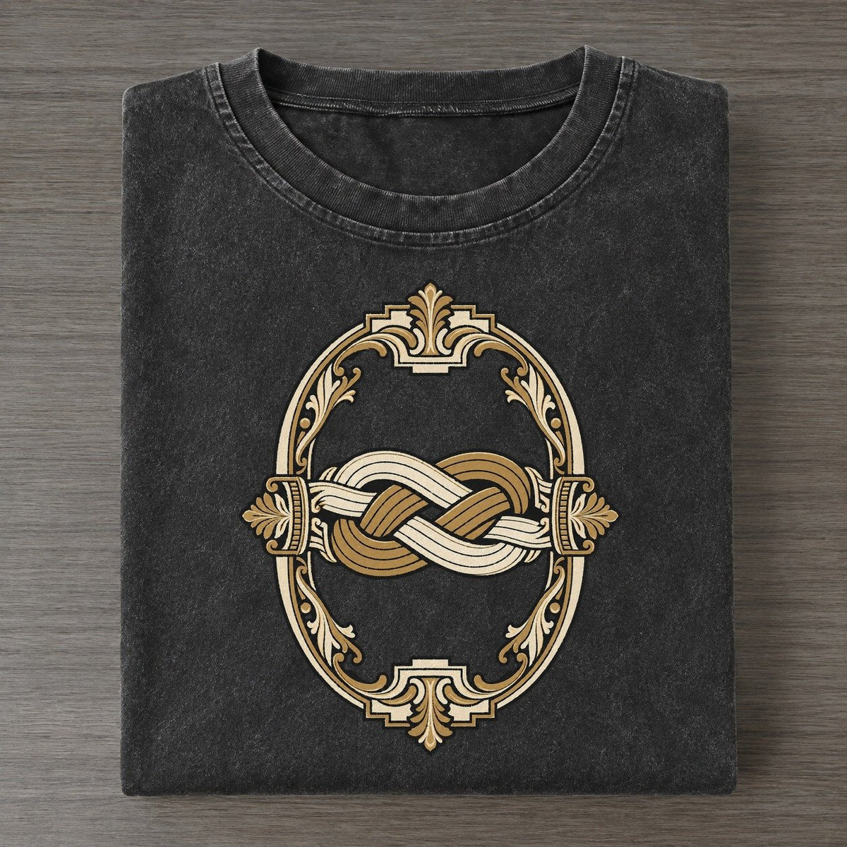 Herakles Gate Quiet Wards Heritage Vintage T-shirt – Black