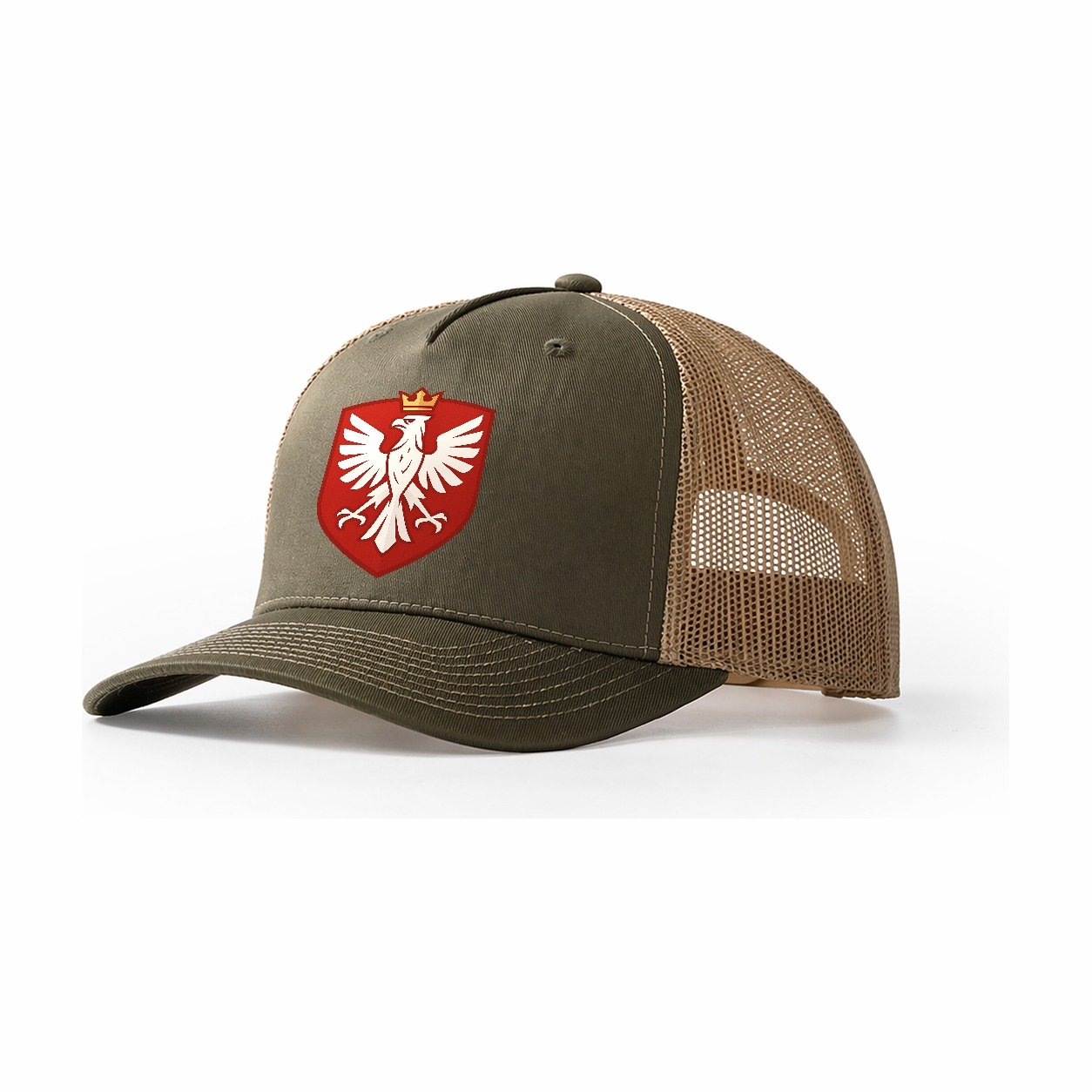 Poland White Eagle Trucker Hat – Olive-Khaki