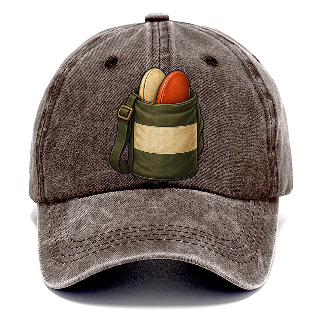 Course Bag With Standing Discs Disc Golf Classic Cap – Brown