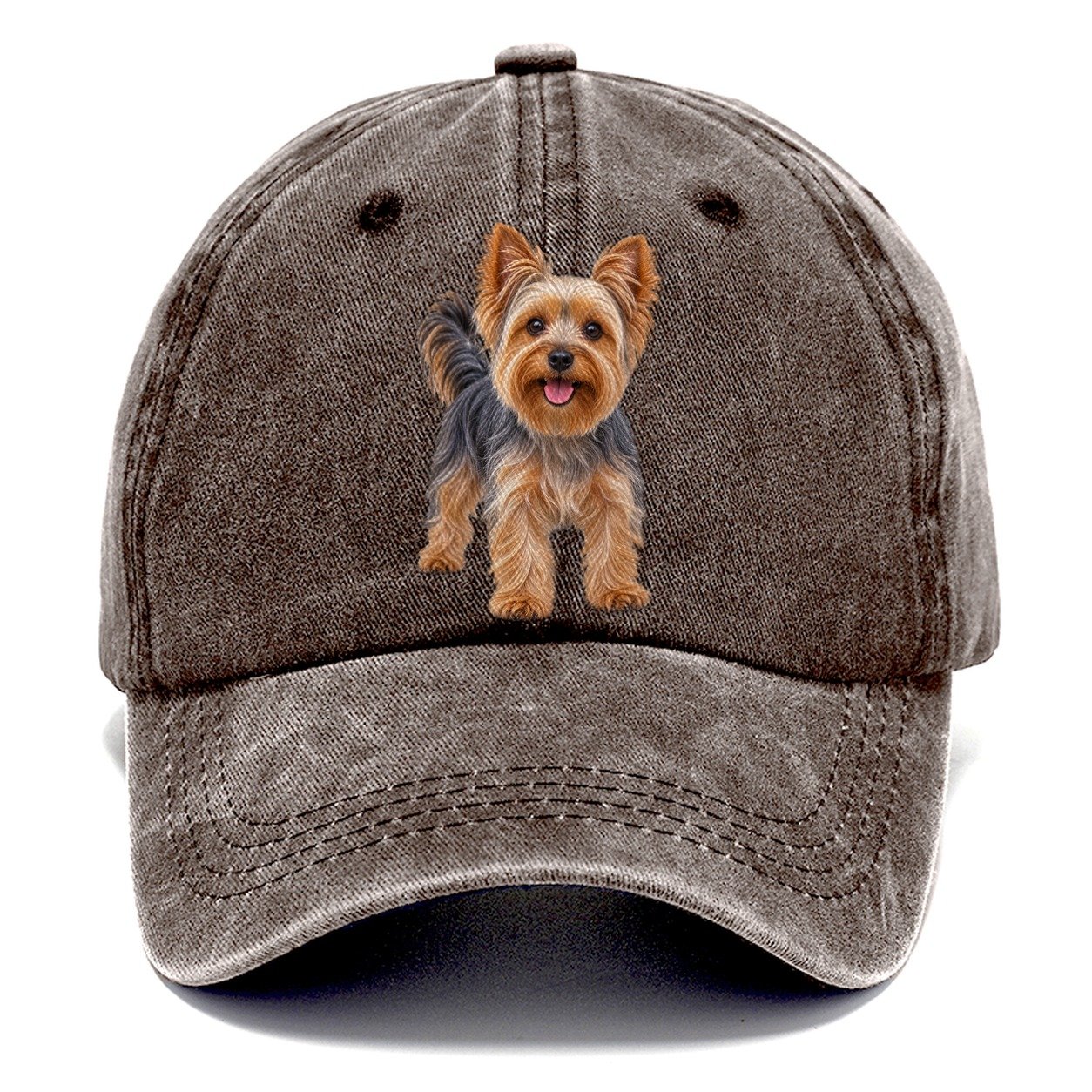 Yorkshire Terrier Standing Top Breeds Classic Cap – Brown
