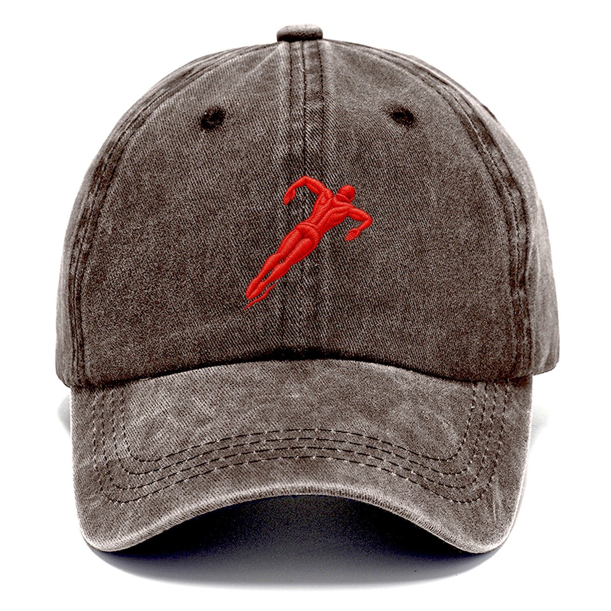 Butterfly Swimmer Break Micro Motion Mark Classic Cap – Brown