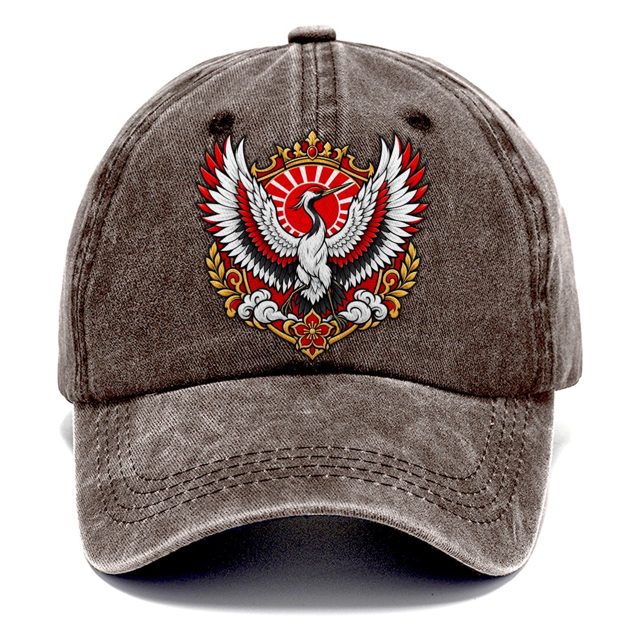 Japan Heraldic Crest Country Logos Classic Cap – Brown