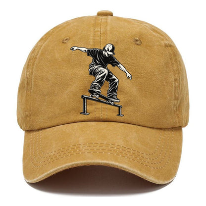 Skateboarder Rail Grind Global Sports Ink Figures Classic Cap – Golden Harvest