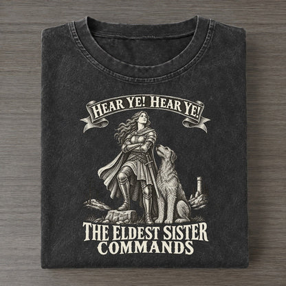 The Eldest Sister And The Wolfhound Royal Decree Vintage T-shirt – Black