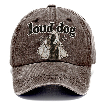 A Howling Beagle Head Tipped Back Bark For Me Classic Cap – Brown