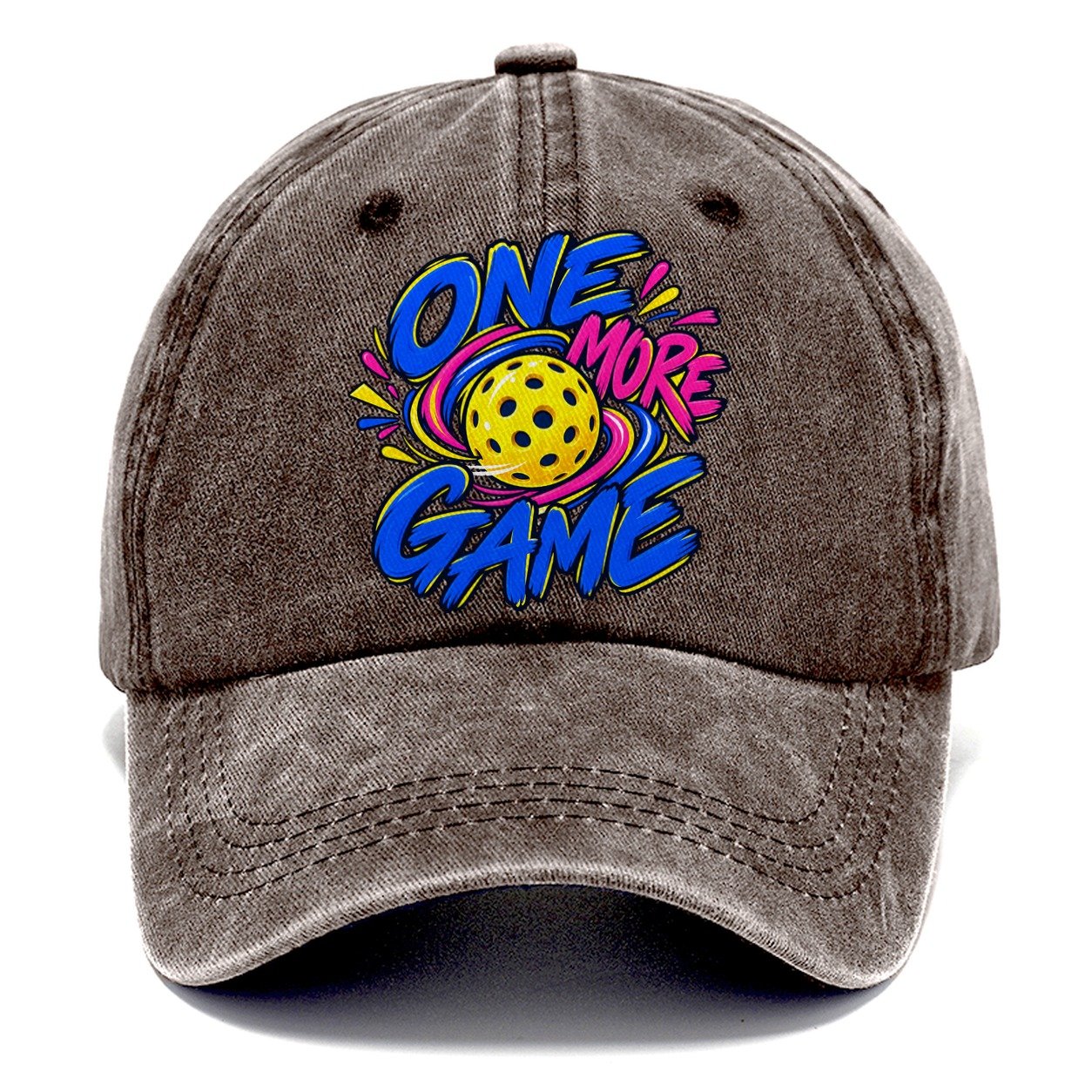 One More Game Pickleball Life Classic Cap – Brown