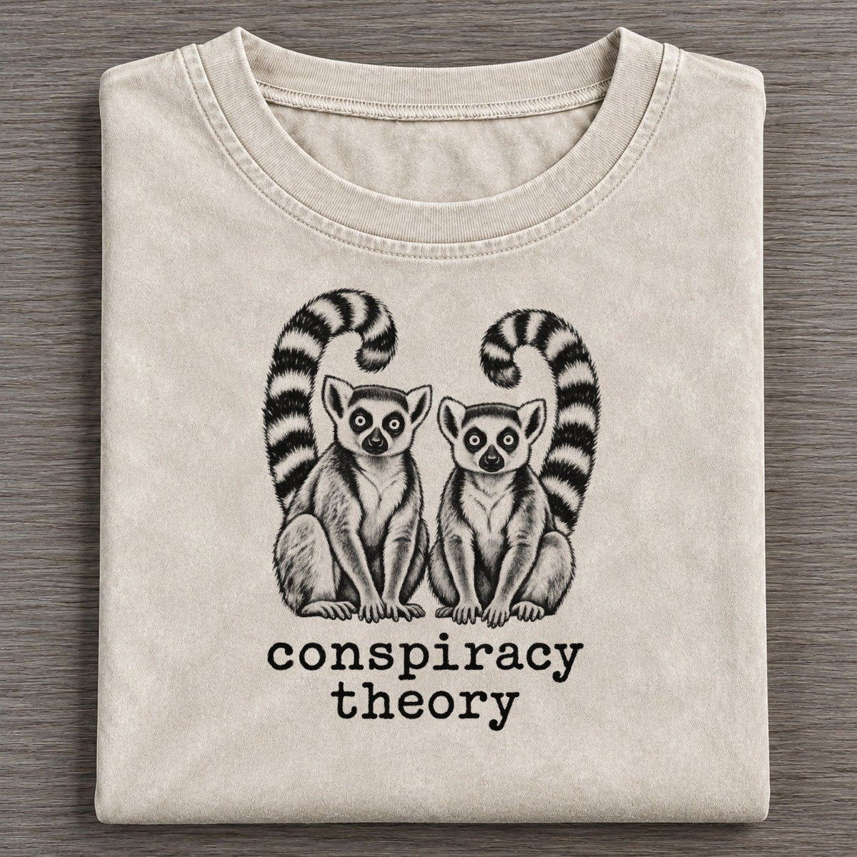 Conspiracy Theory Collective Nouns Vintage T-shirt – Off White
