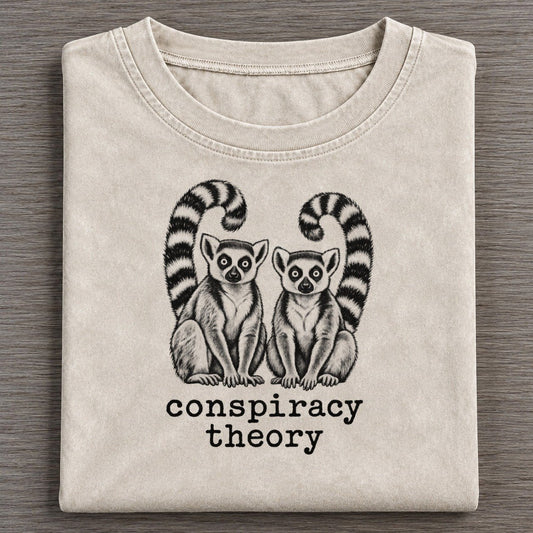 Conspiracy Theory Collective Nouns Vintage T-shirt – Off White