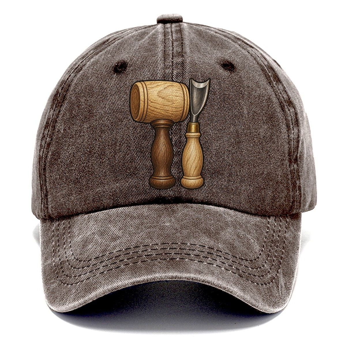 Carvers Mallet And Gouge Woodworking Classic Cap – Brown