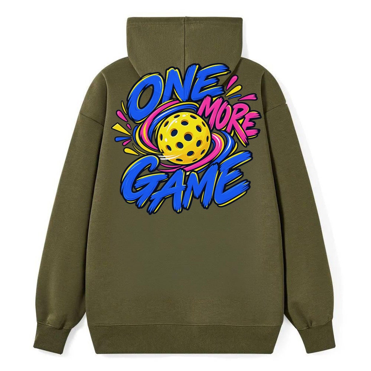 One More Game Pickleball Life Classic Pullover Hoodie – Armygreen