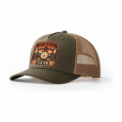 Weigh Station Scale Badge Fishing Club Trucker Hat – Olive Khaki