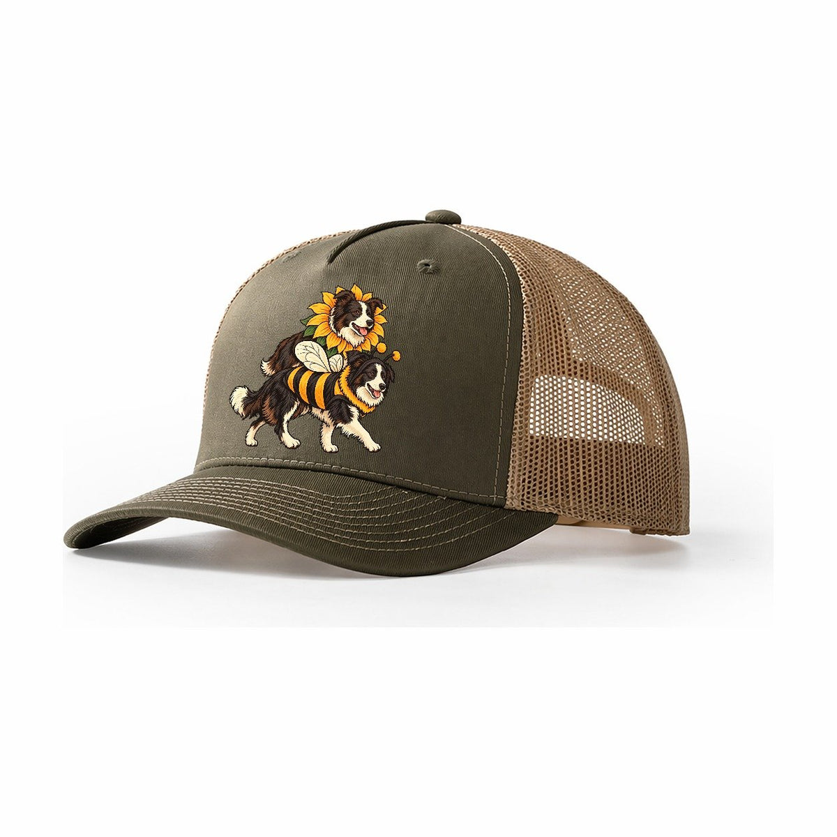 2 Border Collies In Halloween Costumes Hdp 18 Parade Lineup Halloween Dog Parade Trucker Hat – Olive Khaki
