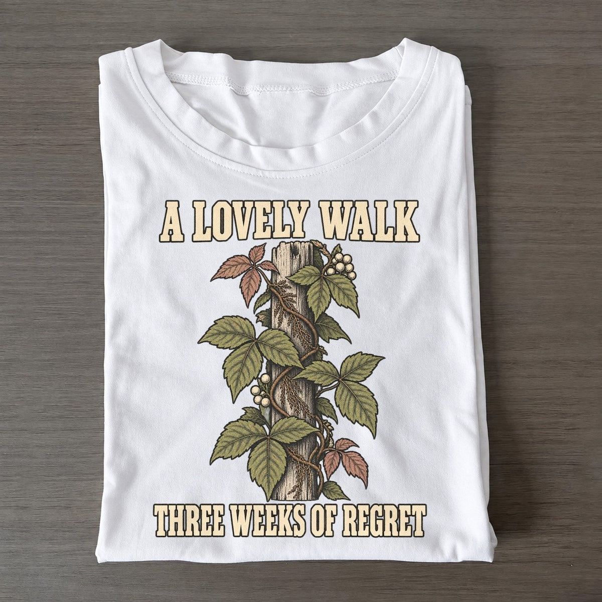 Three Weeks Of Regret Botanical Warnings Classic T-shirt – White