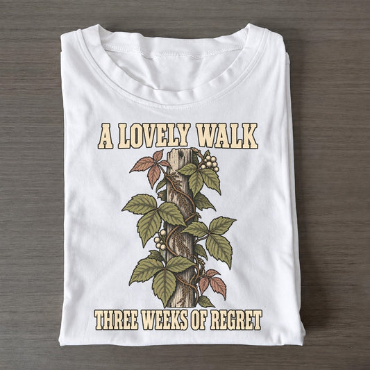 Three Weeks Of Regret Botanical Warnings Classic T-shirt – White