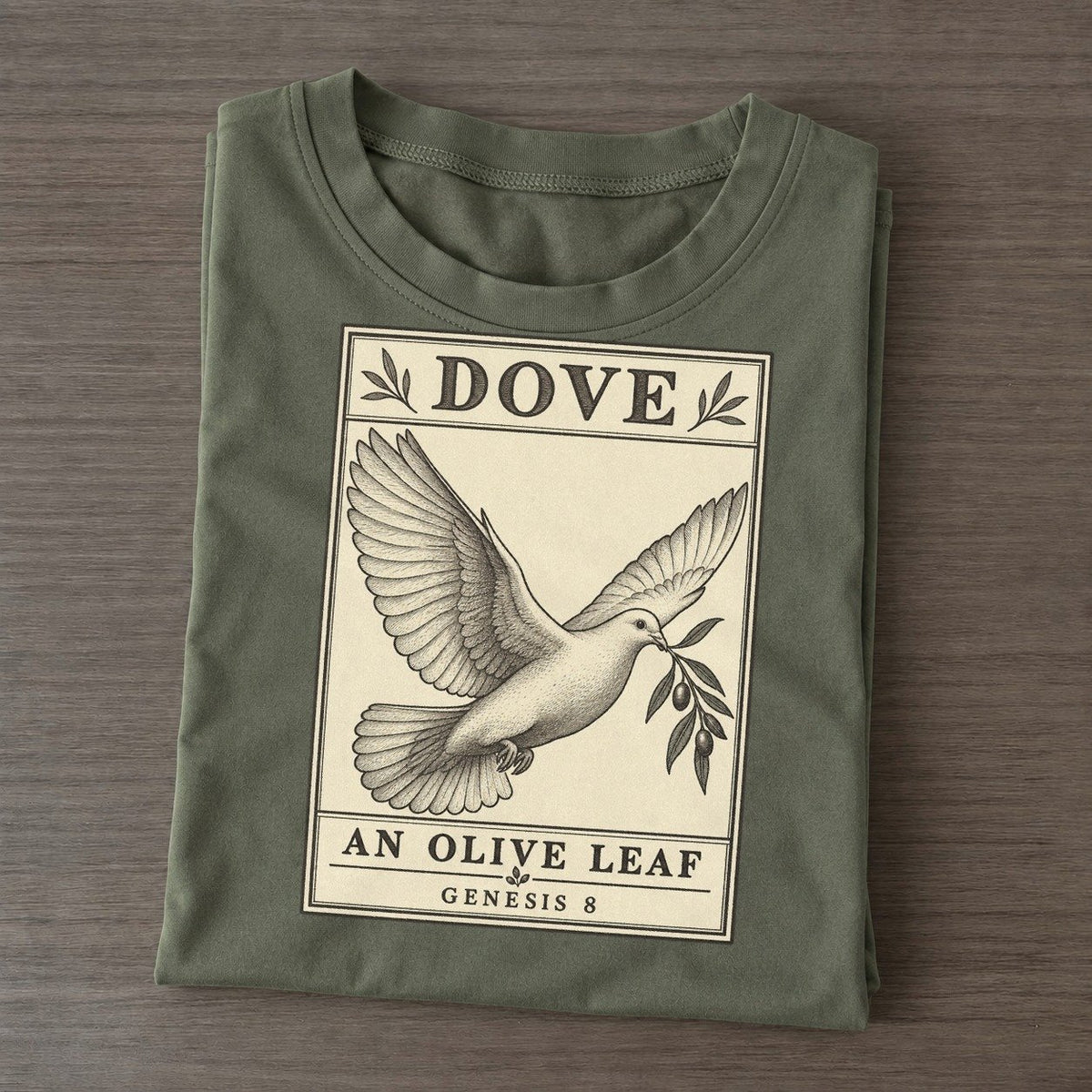 Dove Specimen Plate Creature Canticle Classic T-shirt – Army Green
