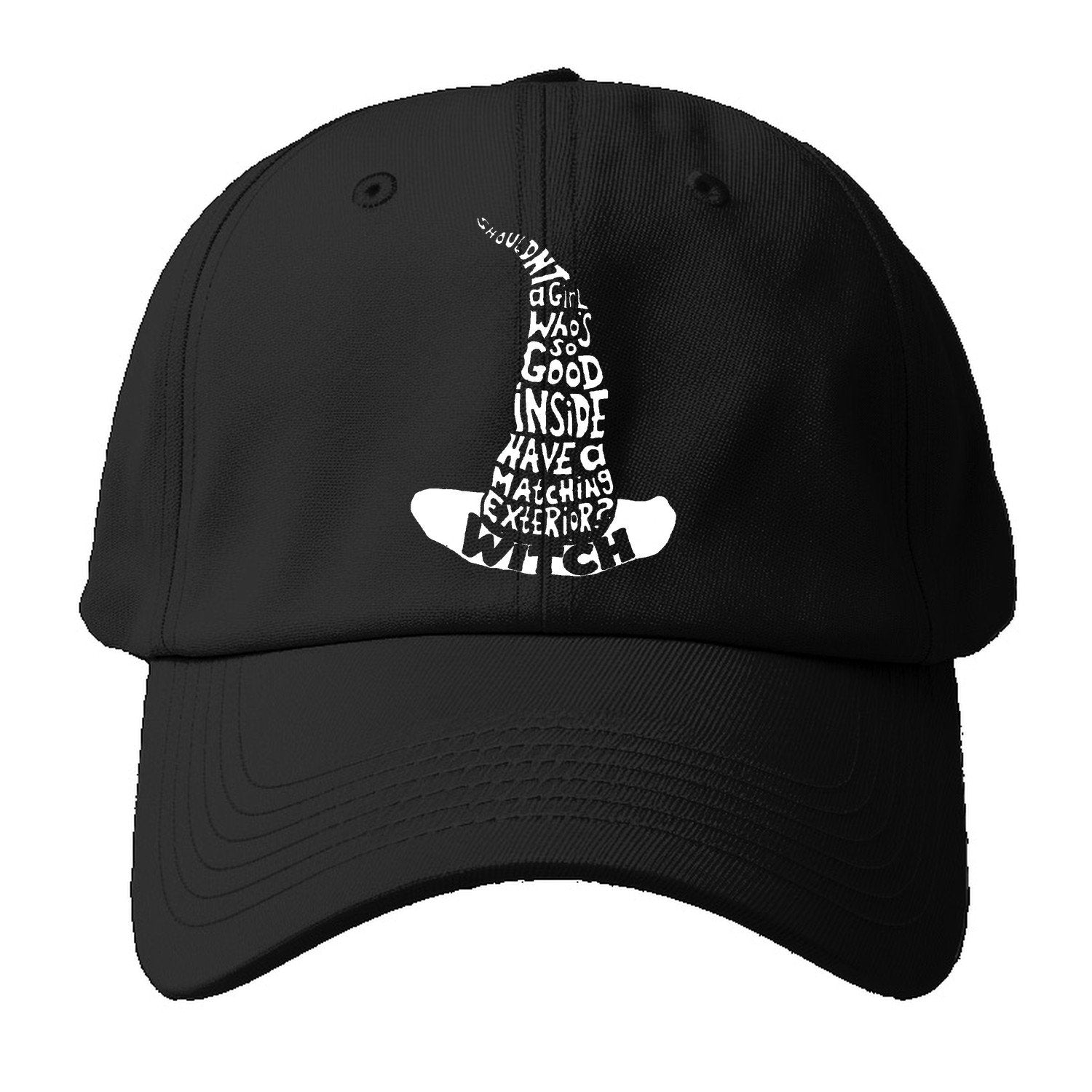 Shouldnt Girl Witch Baseball Cap – Black