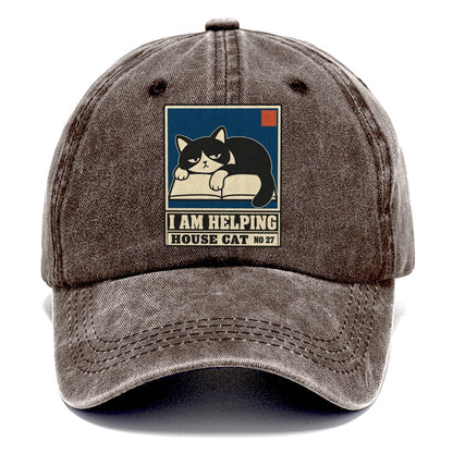 I Am Helping Neko Says No Classic Cap – Brown