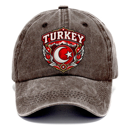 Turkey Retro Badge Country Logos Classic Cap – Brown