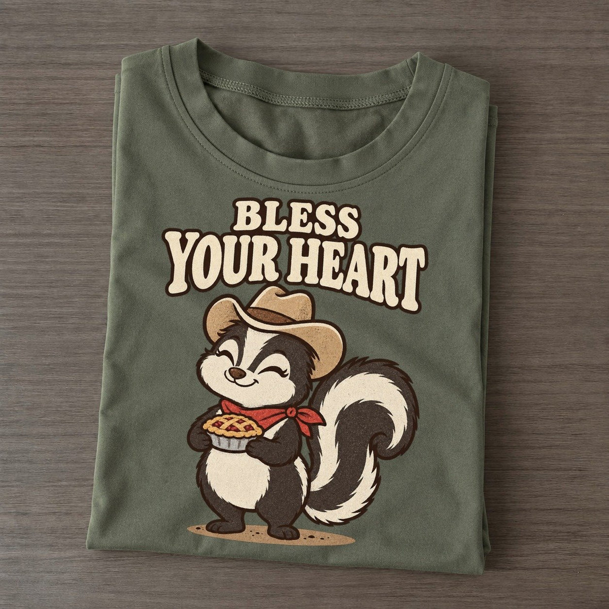 Bless Your Heart Well I Declare Classic T-shirt – Army Green
