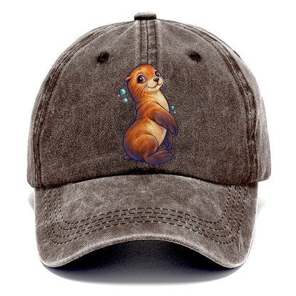 Sea Lion Upright Twist Sea Sprite Classic Cap – Brown