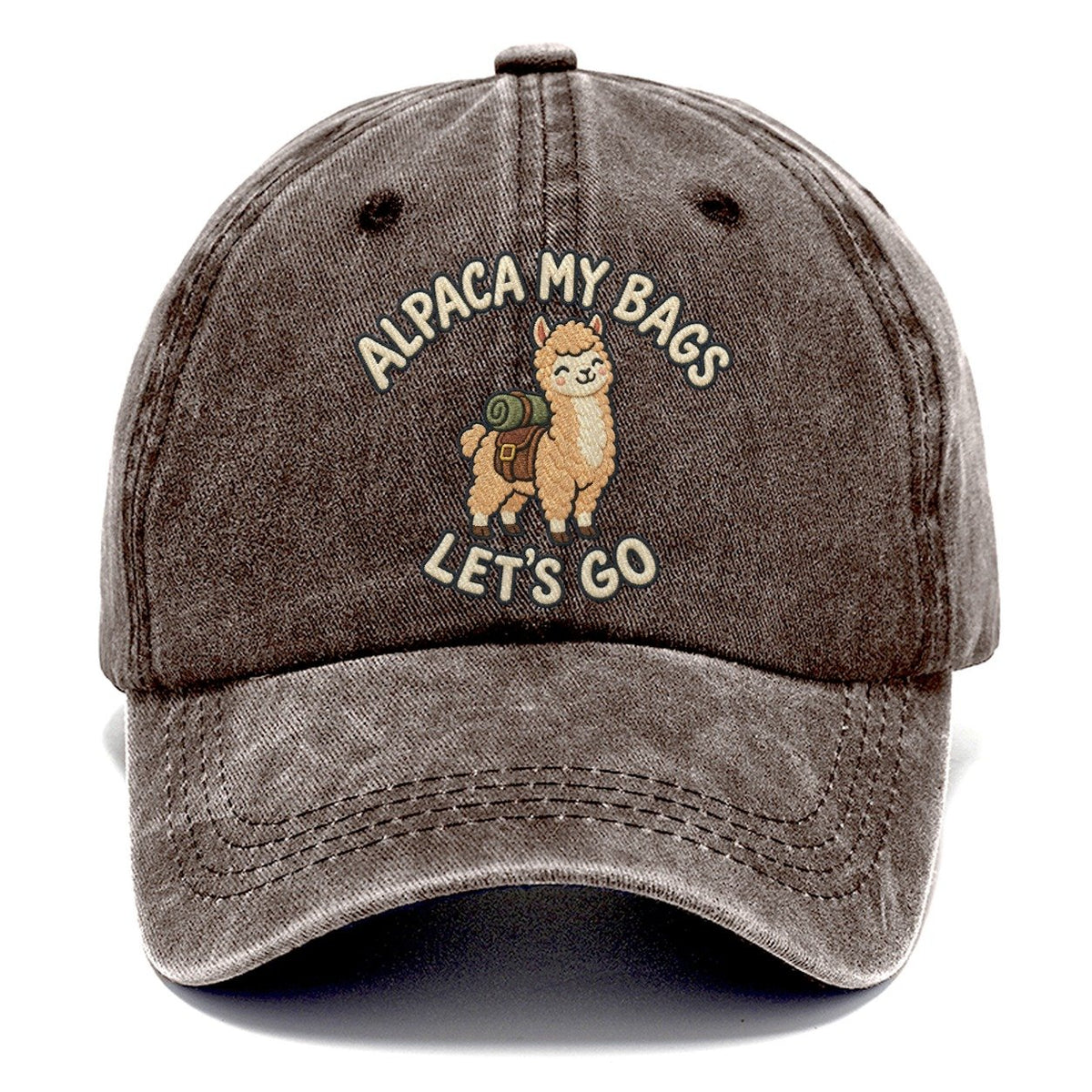 Alpaca Animal Puns Classic Cap – Brown