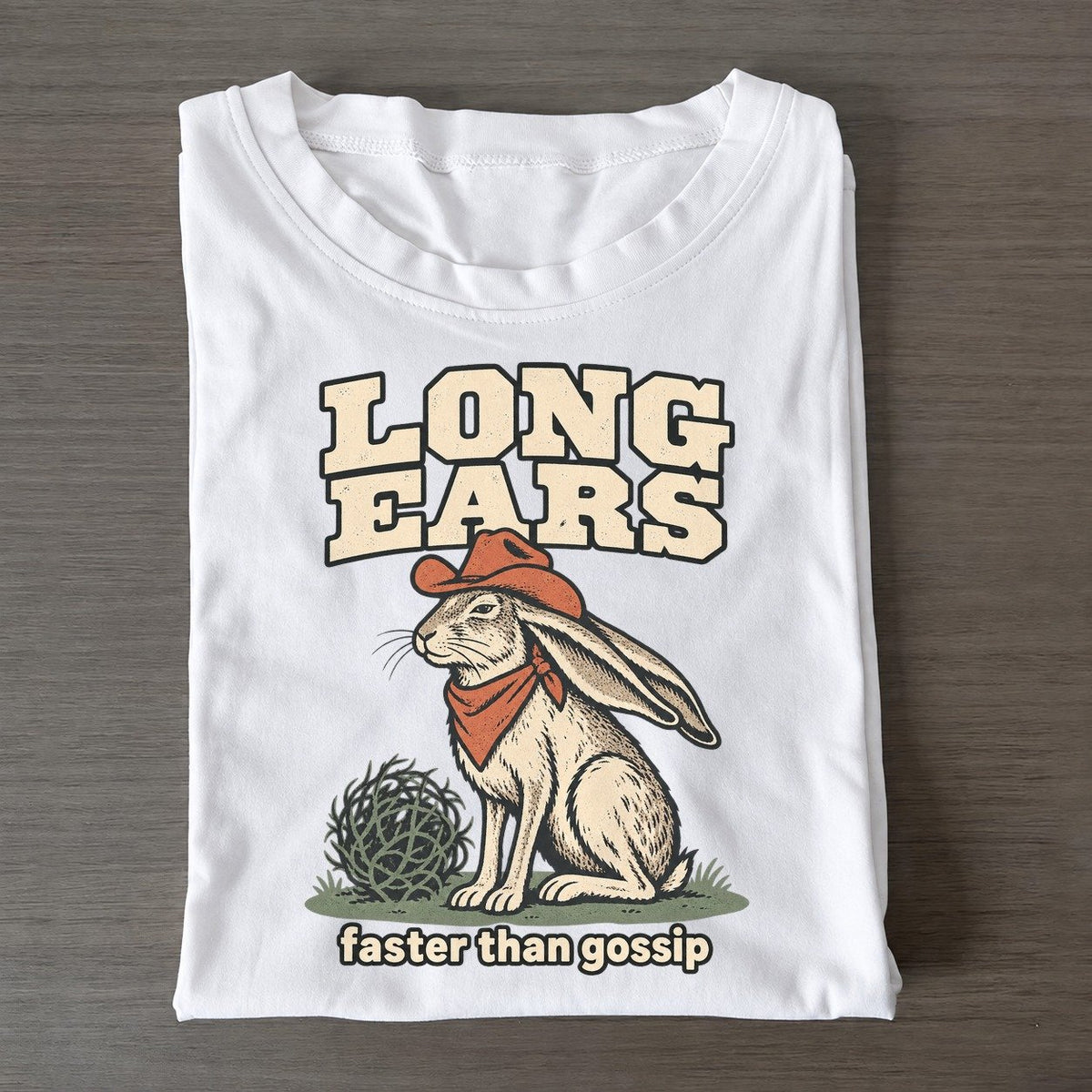 Long Ears Cowboy Critters Classic T-shirt – White