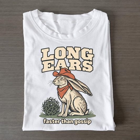 Long Ears Cowboy Critters Classic T-shirt – White