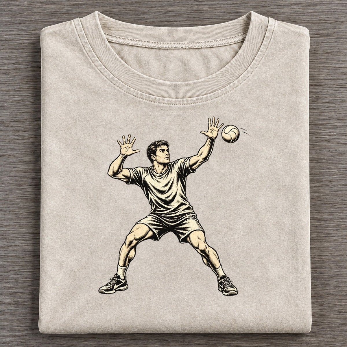 Handball Defensive Block Global Sports Ink Figures Vintage T-shirt – Off White