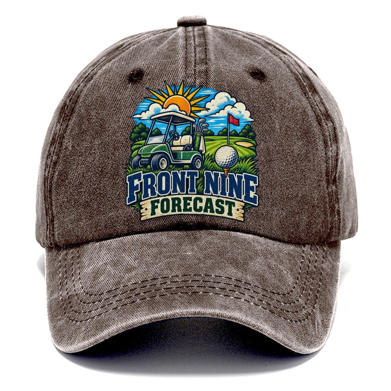 Front Nine Forecast Golf Life Classic Cap – Brown