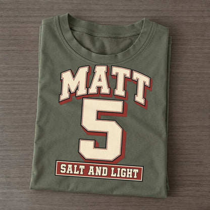 Matthew 5 Varsity Chapel Varsity Classic T-shirt – Army Green