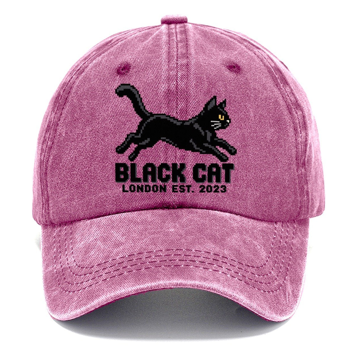 Black Cat London Pixel Art Classic Cap – Dusty Rose