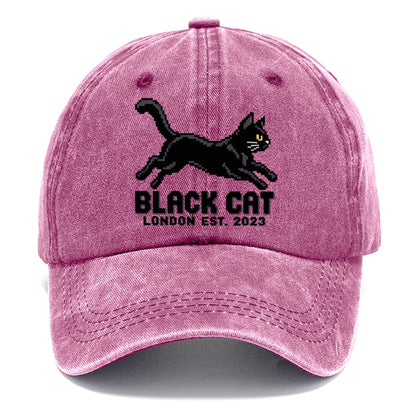 Black Cat London Pixel Art Classic Cap – Dusty Rose